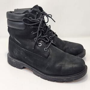 Timberland Women Linden Woods 6 Inch Ankle Boot Size 8 Black Leather Waterproof